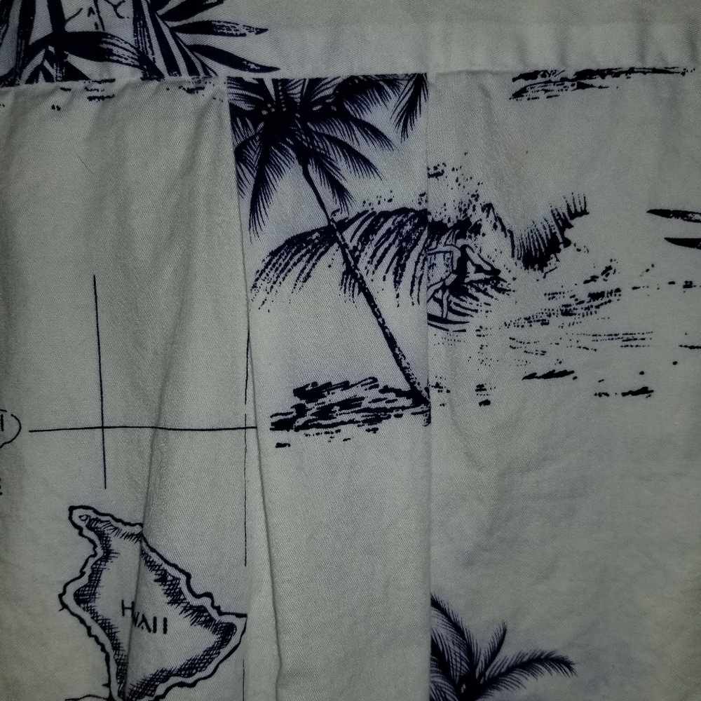 Palmwave Short Sleeve 100% Cotton Hawaiian Button Up Label Reads Size Small - Picture 4 of 12